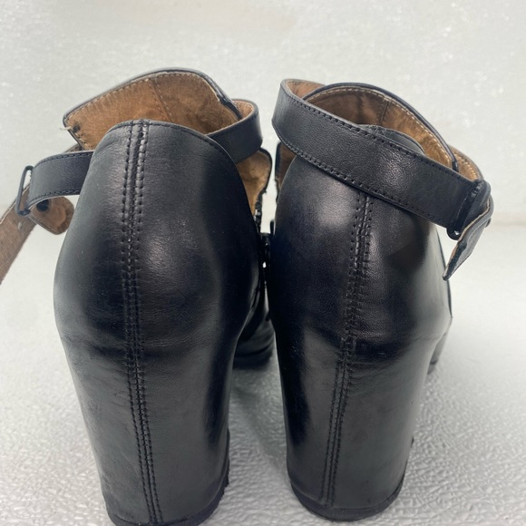 MATIKO Cut Out Buckle Black Leather Ankle Boot Womens 7 - Picture 7 of 11